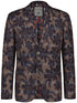 Brown Flower Check Blazer